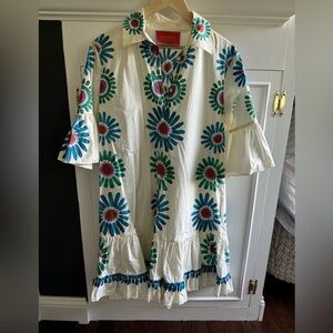 La Double J Ruffle hem floral print dress SZ L